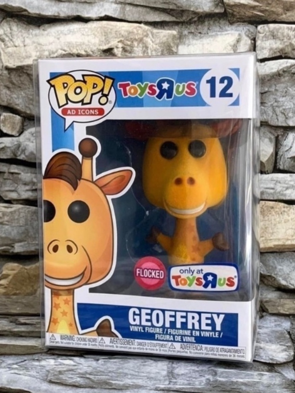 2018 Funko Pop Geoffrey Ad Icons #12 Flocked Toys R Us TRU Exclusive Protector